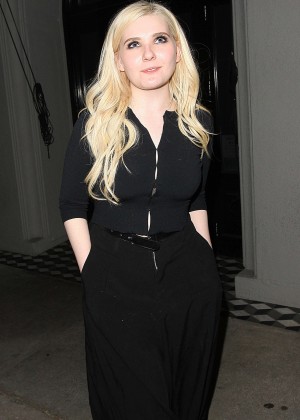 Abigail Breslin in Black Dress Night Out in West Hollywood