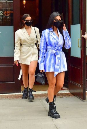 Addison Rae and Kourtney Kardashian - Out in downtown Manhattan
