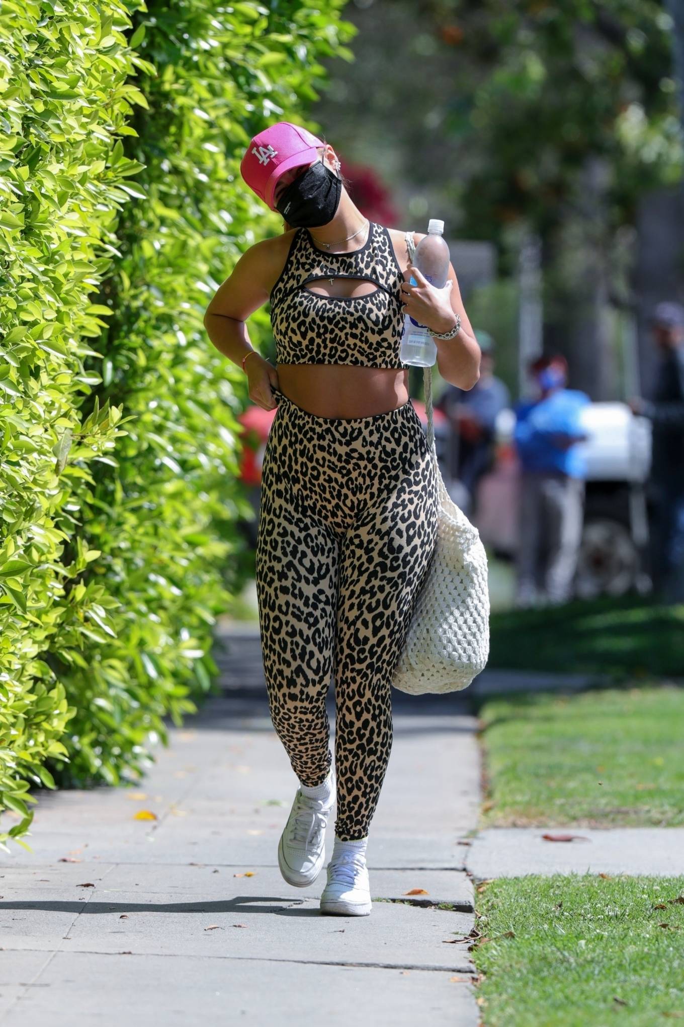 Addison Rae 2021 : Addison Rae – In a leopard print yoga outfit in West Hollywood-10