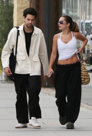 Addison Rae - With her boyfriend Omar Fedi seen at the HOOKA store in LA