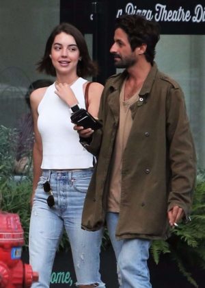 Adelaide Kane Leaving dinner with her boyfriend in Vancouver