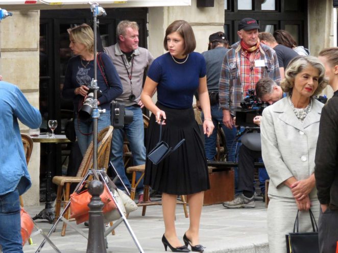 Adele Exarchopoulos on the set of new film 'The White Crow' in Paris