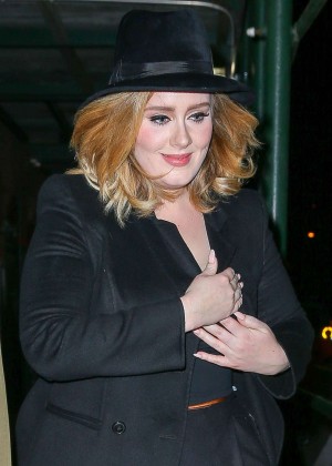 Adele Looks out in NYC