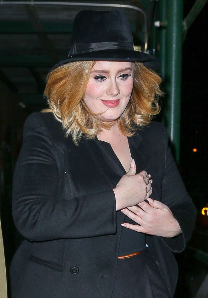 Adele Looks out in NYC | GotCeleb