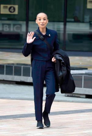 Adele Roberts - Leaving BBC Breakfast Studios in Manchester