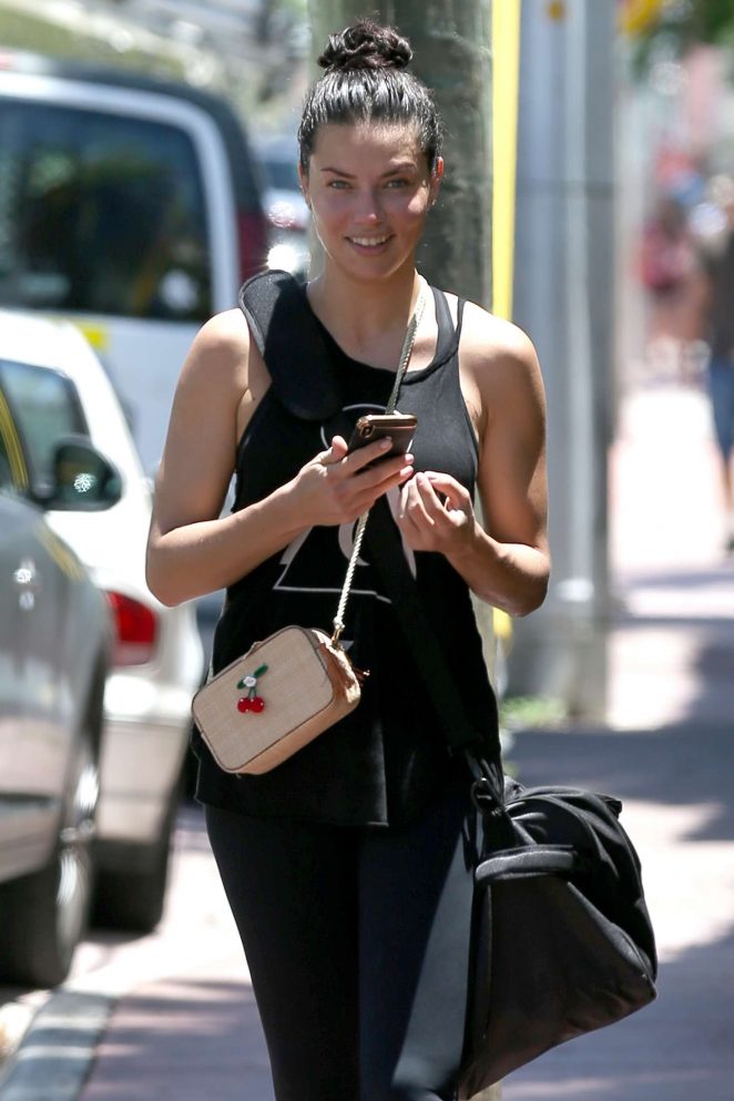 Adriana Lima - Leaves the boxing gym in Miami