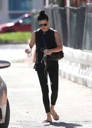 Adriana Lima - Leaving the gym in Miami Beach