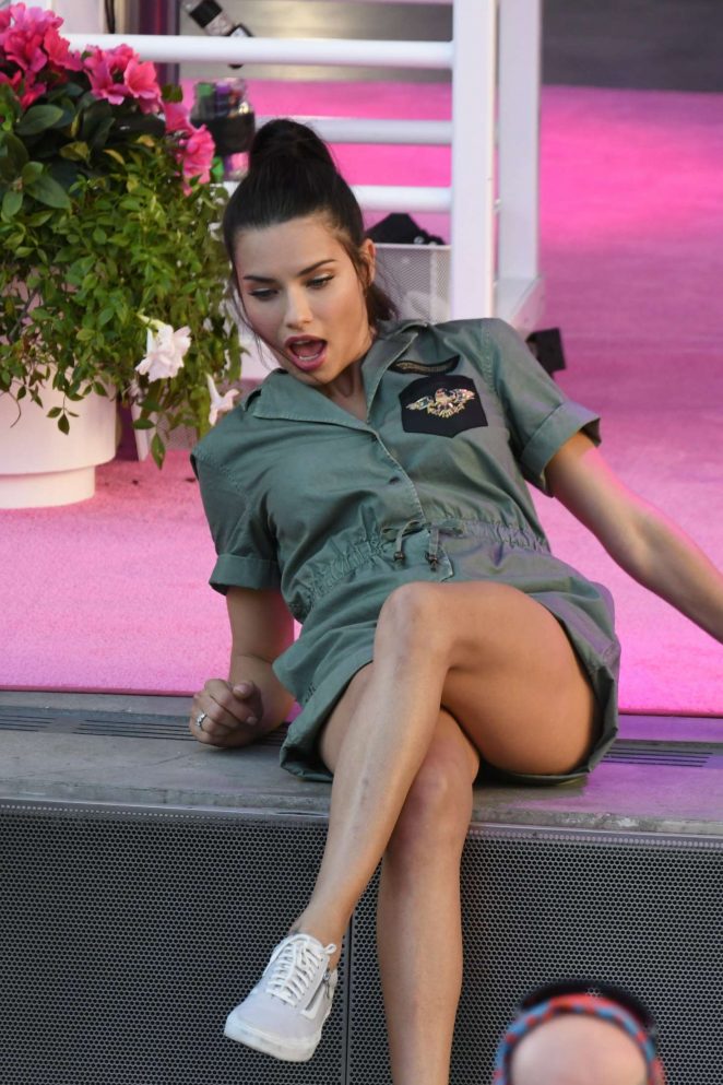 Adriana Lima on set of American Beauty Star in Los Angeles