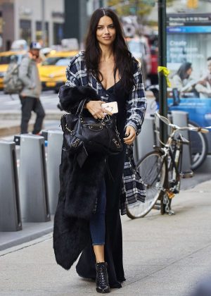 Adriana Lima out in New York City
