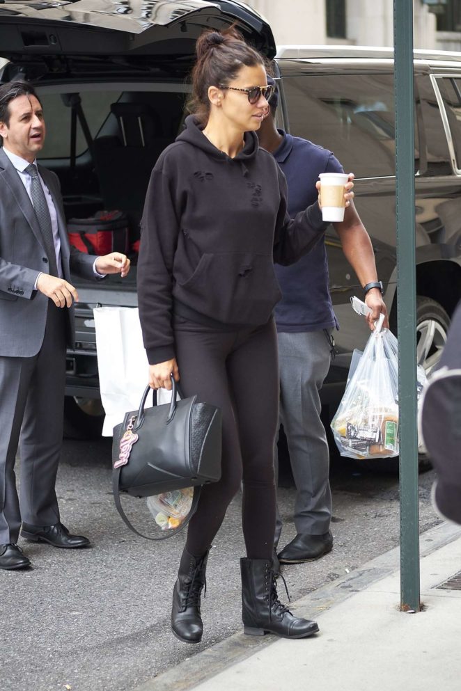 Adriana Lima - Seen Outside her hotel in New York City