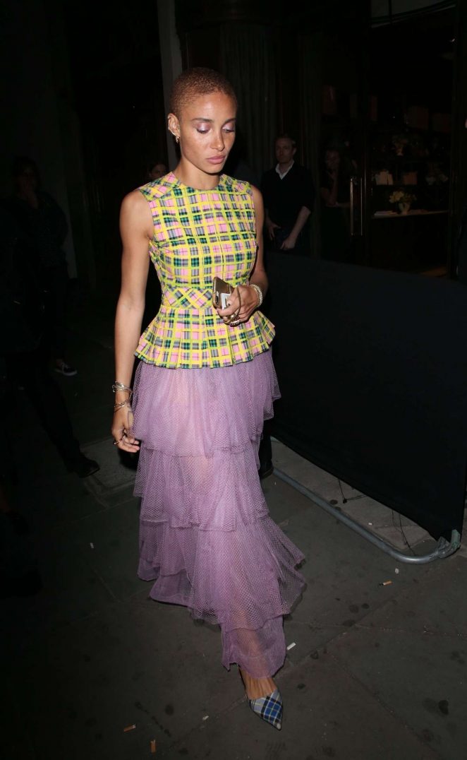 Adwoa Aboa - Leaves the Burberry Fashion Party in London