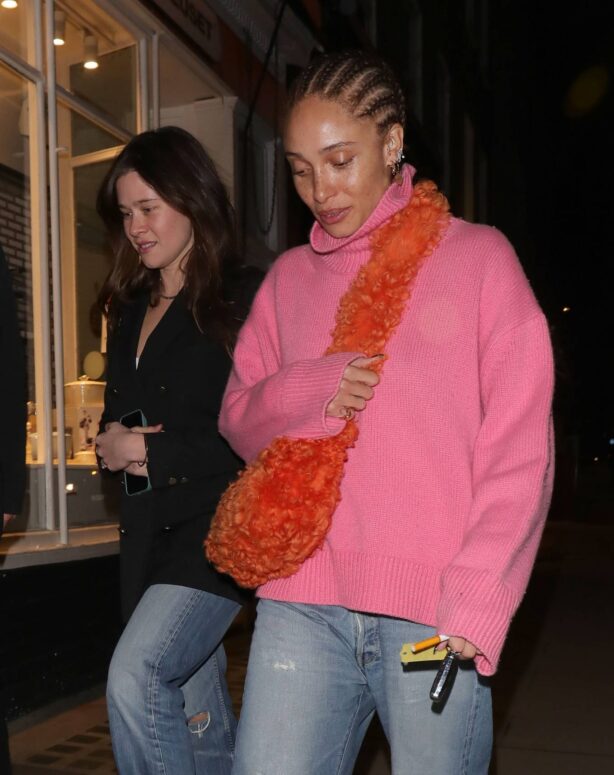Adwoa Aboah - Seen after Walmer Castle pub reopening party in London