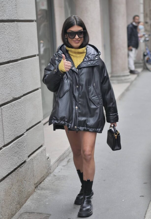Aida Domenech - Seen at the Ermanno Scervino fashion show during Milan Fashion Week