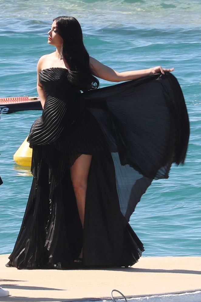 Aishwarya Rai on a photoshoot at Martinez Beach in Cannes