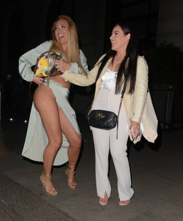 AJ Bunker - With Aisleyne Horgan-Wallace night out at ME London