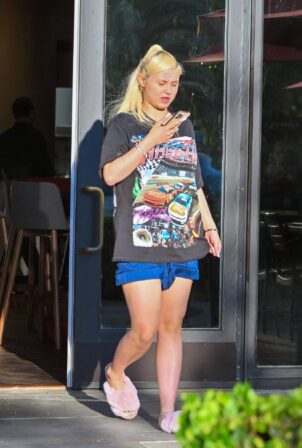 Alabama Barker - Spotted while leaving Crossroads restaurant in Calabasas