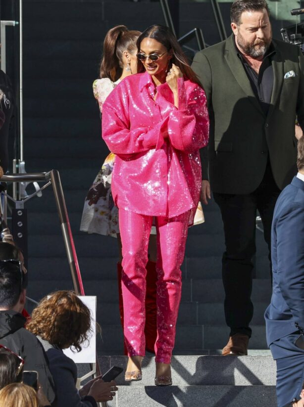 Alesha Dixon - With Kate Ritchie on set for the reality TV talent show in Sydney