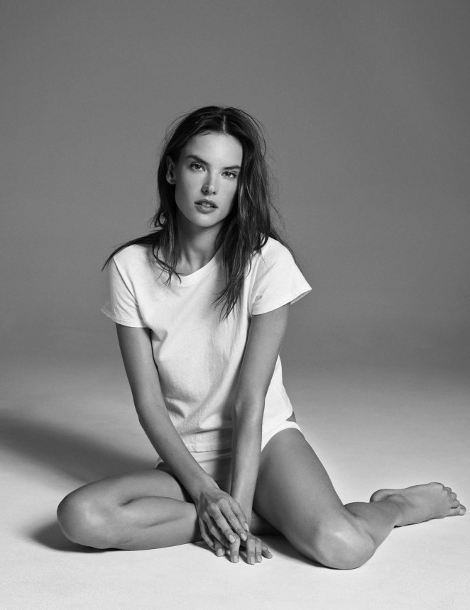Alessandra Ambrosio - 2016 re/Done and Hanes T-Shirt Campaign