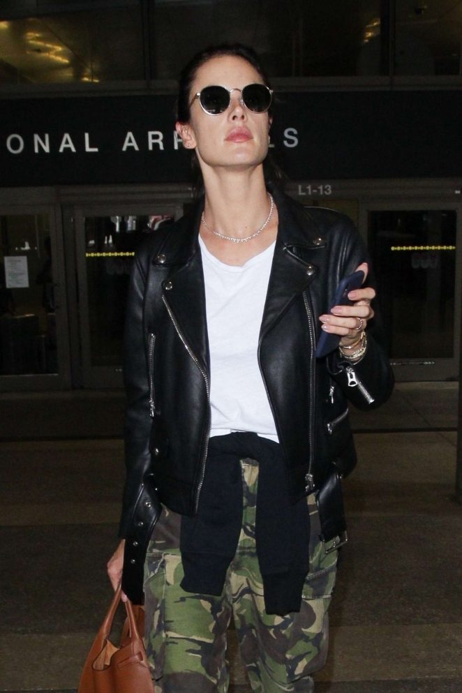Alessandra Ambrosio - Arriving at LAX Airport in Los Angeles