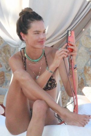 Alessandra Ambrosio - Bikini candids in Cabo San Lucas