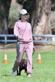 Alessandra Ambrosio - Goes hiking with her dog in Pacific Palisades