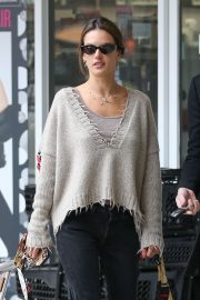 Alessandra Ambrosio - Goes out for sushi in West Hollywood
