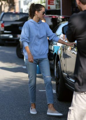 Alessandra Ambrosio - Heads to her car in Brentwood