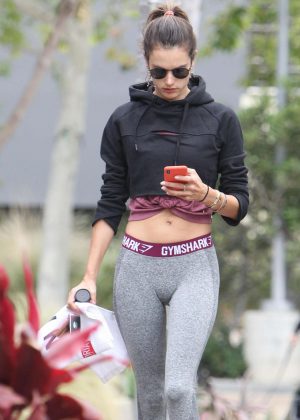 Alessandra Ambrosio - Heads to the gym in Los Angeles