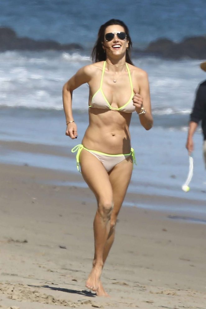 Alessandra Ambrosio in Bikini in Malibu
