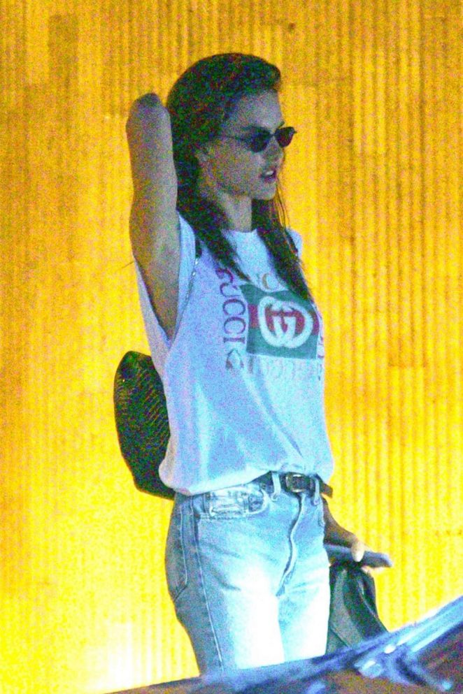Alessandra Ambrosio in Jeans - Out in Sao Paulo