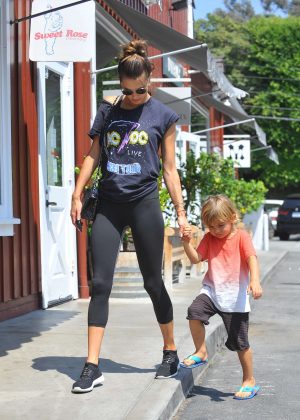 Alessandra Ambrosio in Tight leggings out in Los Angeles