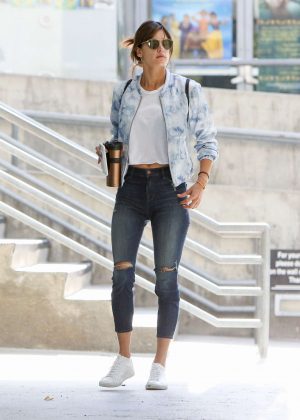 Alessandra Ambrosio in Tight Ripped Jeans out in Los Angeles