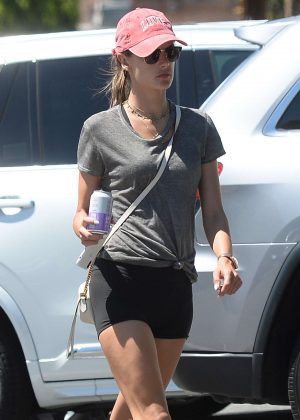 Alessandra Ambrosio in Tight Shorts - Out in Los Angeles