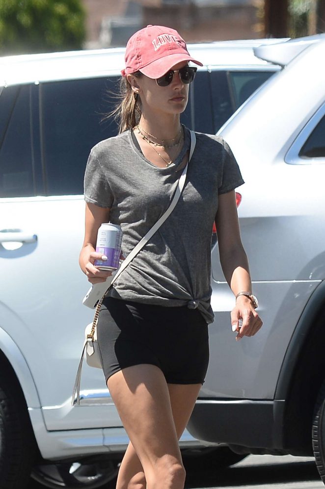 Alessandra Ambrosio in Tight Shorts - Out in Los Angeles