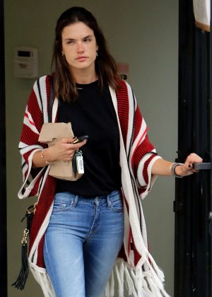 Alessandra Ambrosio Leaves a Pharmacy in Brentwood