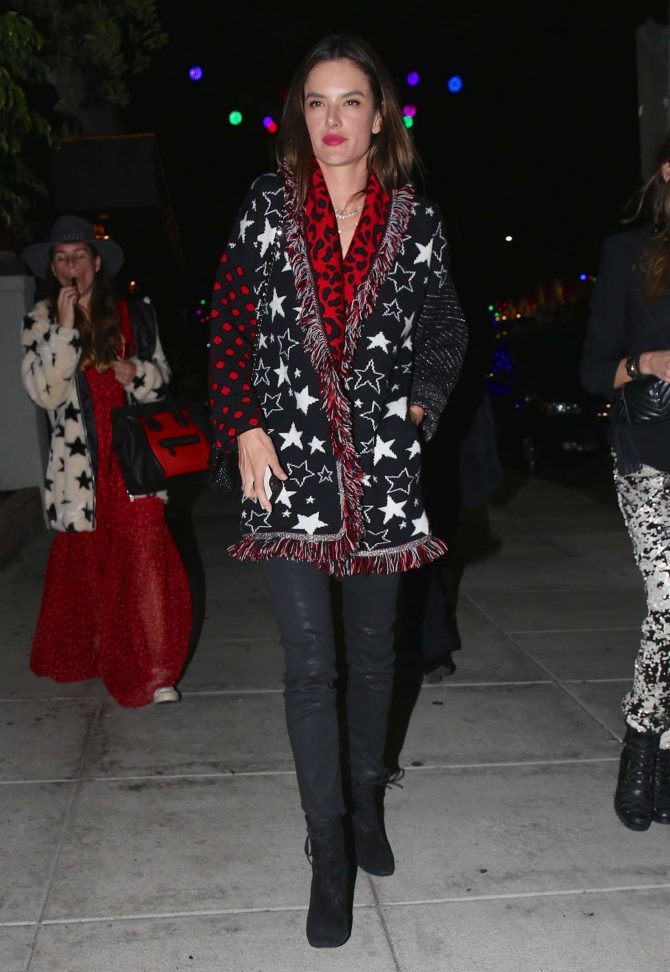 Alessandra Ambrosio - Night out at Matsuhisa in Beverly Hills