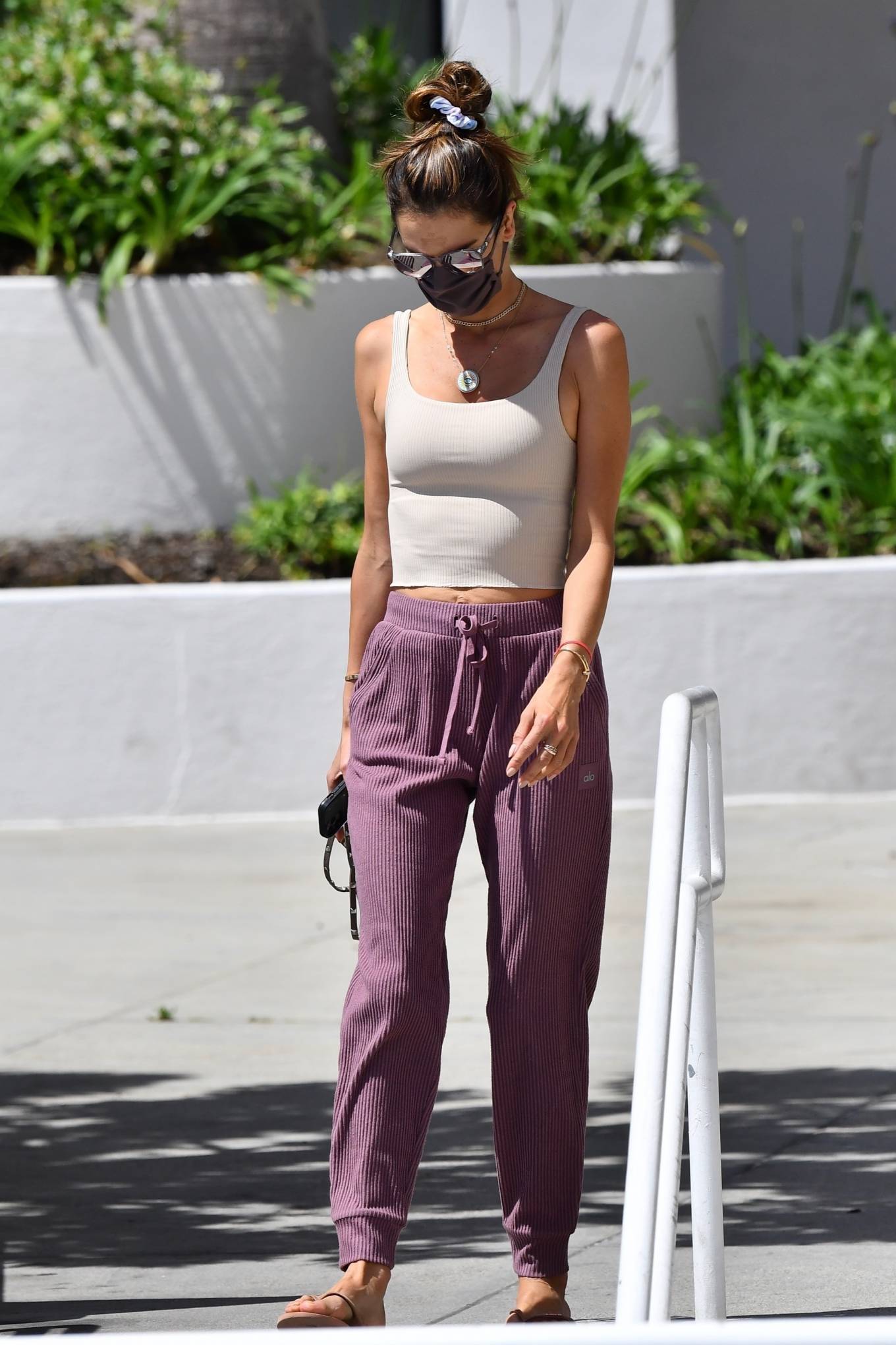 Alessandra Ambrosio - Seen with purple sweatpants in Beverly Hills-13 ...