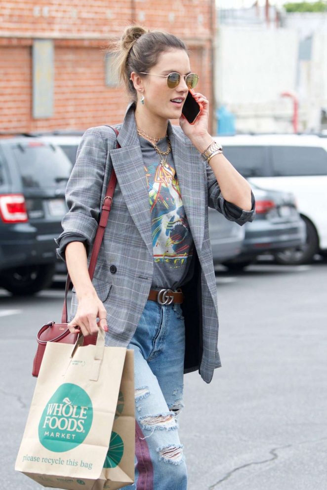 Alessandra Ambrosio - Shopping at Whole Foods in Los Angeles