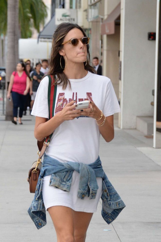 Alessandra Ambrosio Shopping out in Beverly Hills