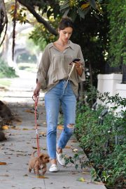 Alessandra Ambrosio - Takes her dog for a morning walk in Brentwood