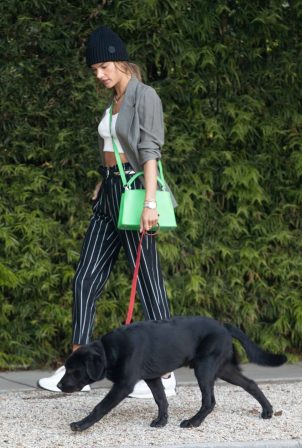 Alessandra Ambrosio - Walking her puppy in Santa Monica