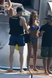 Alessia Tedeschi in Bikini on a yacht in Formentera
