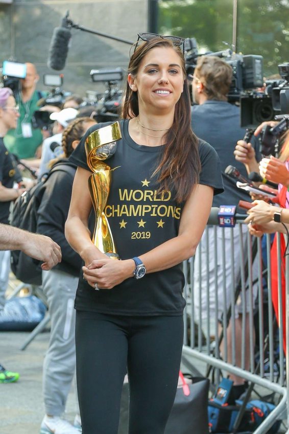 Alex Morgan - Holding the Trophy after winning the 2019 FIFA Women's World Cup as the Team in NYC