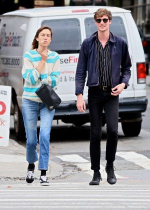 Alexa Chung in Jeans out in New York City