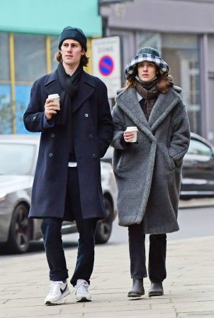Alexa Chung - out for a walk in London