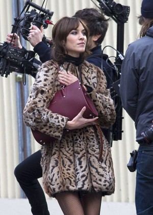 Alexa Chung - Photoshoot for Longchamp Campaign in Paris