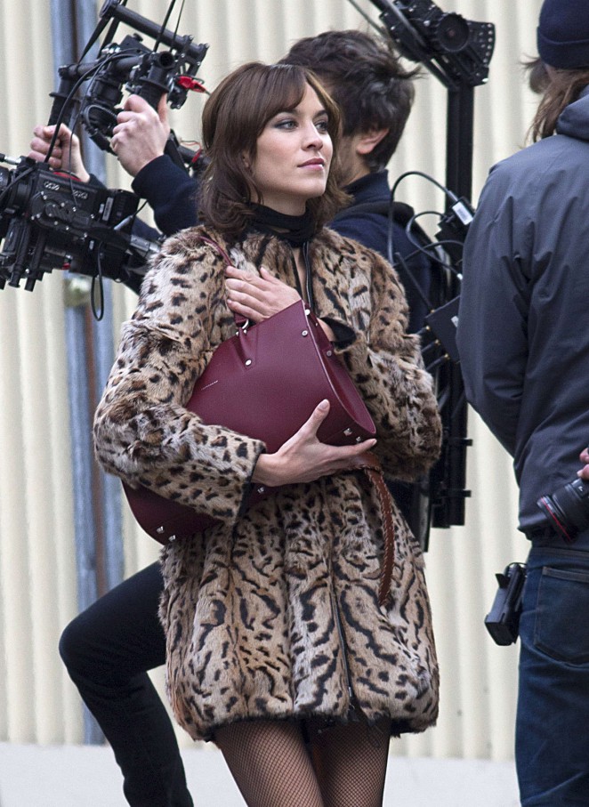 Alexa Chung - Photoshoot for Longchamp Campaign in Paris