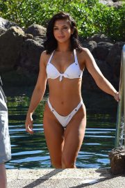Alexandra Cane in White Bikini in Cuba