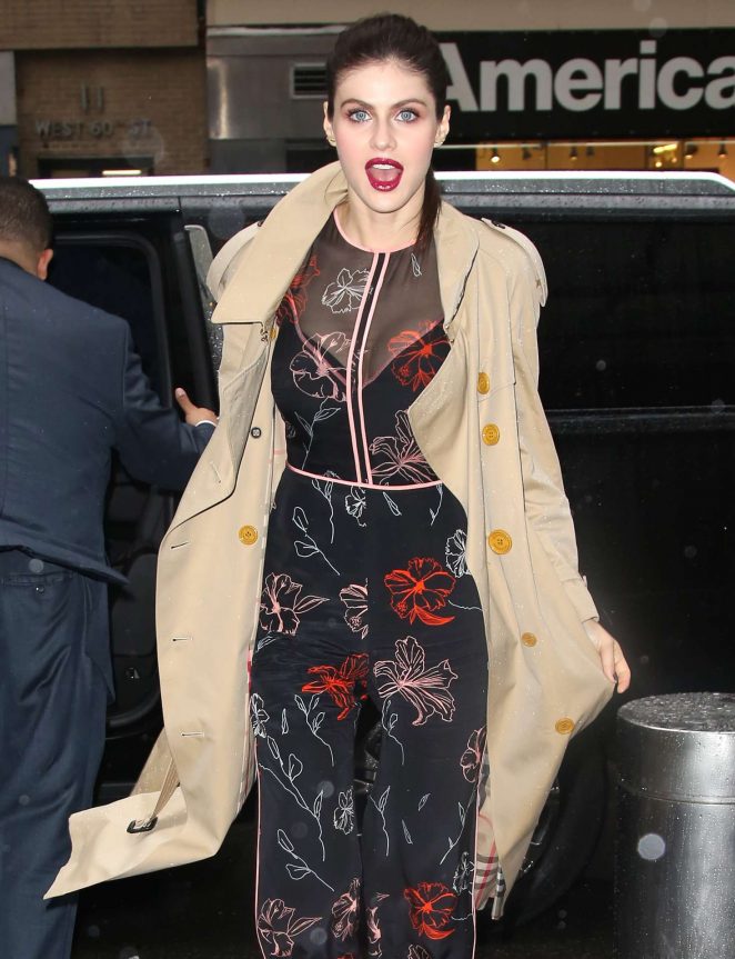 Alexandra Daddario Arrives at AOL Live in New York City