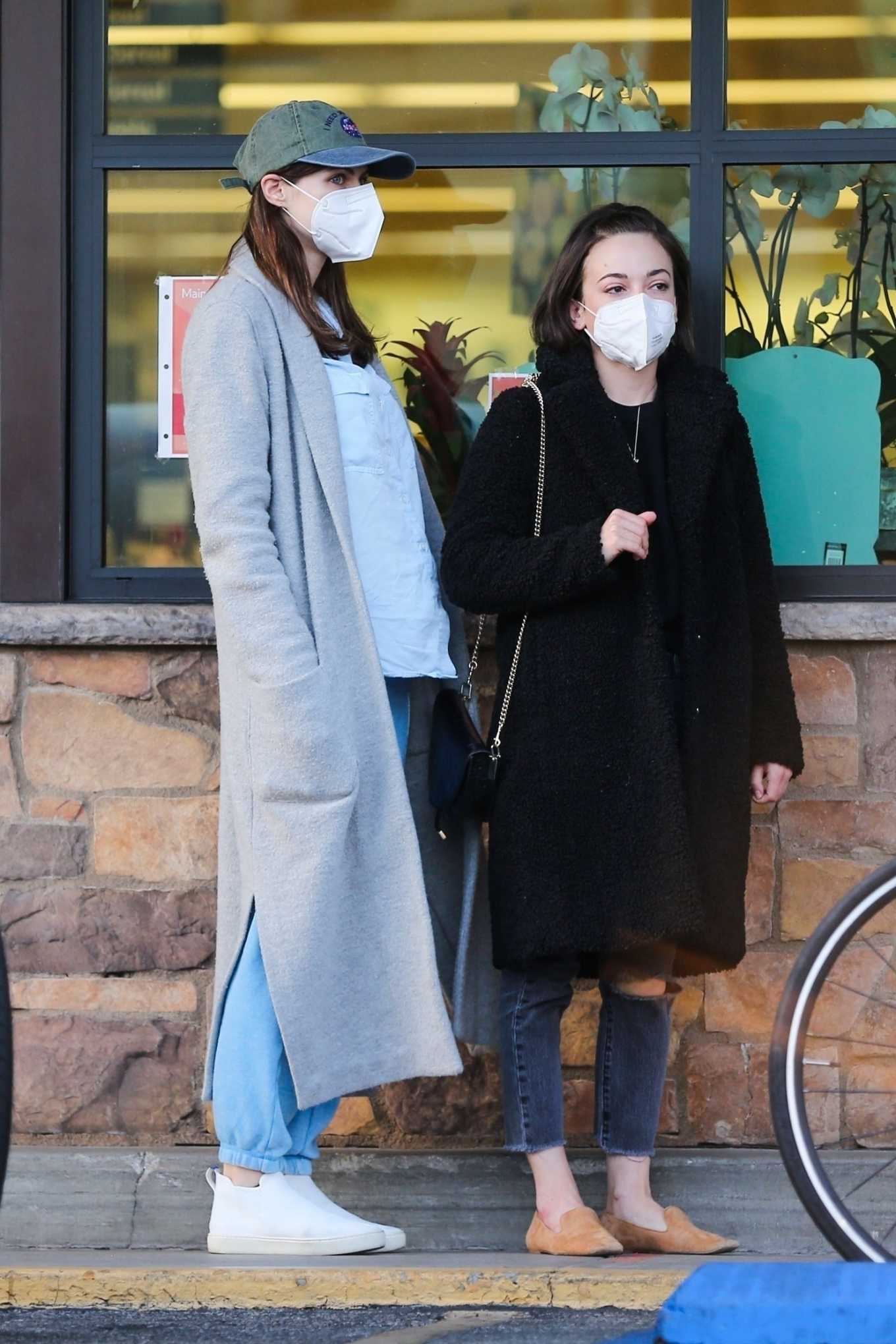 Alexandra Daddario â€“ Dons a face mask while shopping in Los Angeles